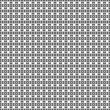 Soyut siyah ve beyaz süs desenli vektör çizimi