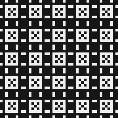 Soyut siyah ve beyaz süs desenli vektör çizimi