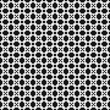 Soyut siyah ve beyaz süs desenli vektör çizimi