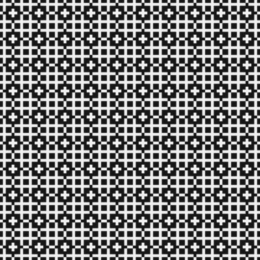 Soyut siyah ve beyaz süs desenli vektör çizimi