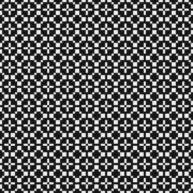 Soyut siyah ve beyaz süs desenli vektör çizimi