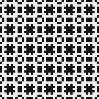 Soyut siyah ve beyaz süs desenli vektör çizimi