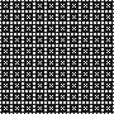 Soyut siyah ve beyaz süs desenli vektör çizimi