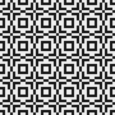 Soyut siyah ve beyaz süs desenli vektör çizimi