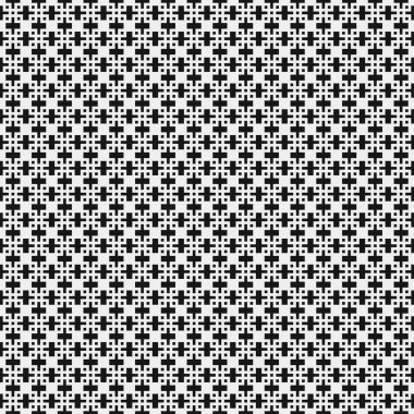 Soyut siyah ve beyaz süs desenli vektör çizimi