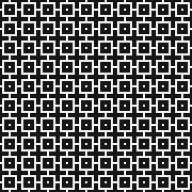 Soyut siyah ve beyaz süs desenli vektör çizimi