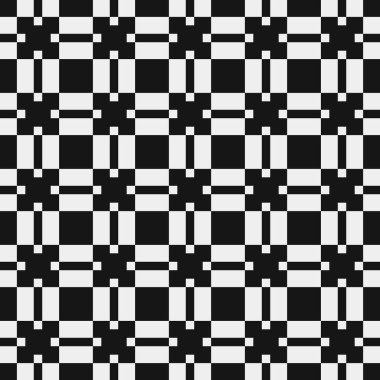 Soyut siyah ve beyaz süs desenli vektör çizimi