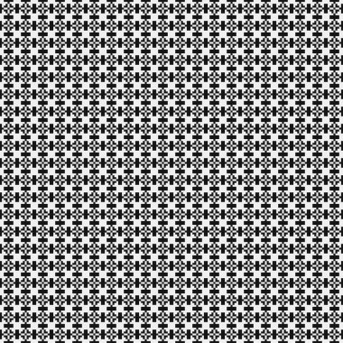 Soyut siyah ve beyaz süs desenli vektör çizimi