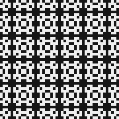 Soyut siyah ve beyaz süs desenli vektör çizimi