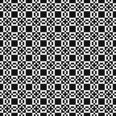 Soyut siyah ve beyaz süs desenli vektör çizimi