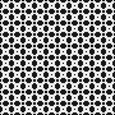 Soyut siyah ve beyaz süs desenli vektör çizimi