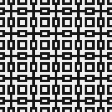 Soyut siyah ve beyaz süs desenli vektör çizimi