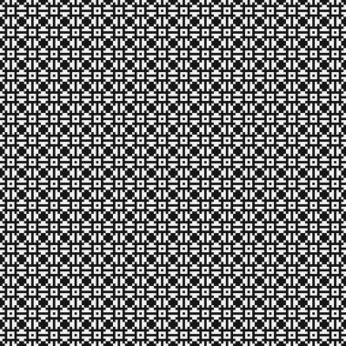 Soyut siyah ve beyaz süs desenli vektör çizimi