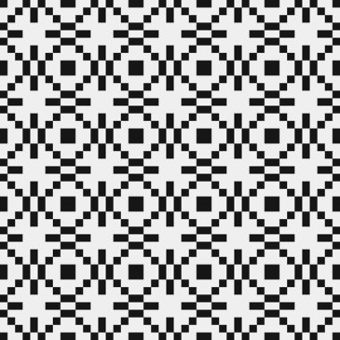 Soyut siyah ve beyaz süs desenli vektör çizimi