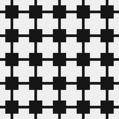 Soyut siyah ve beyaz süs desenli vektör çizimi