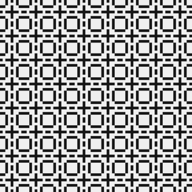 Soyut siyah ve beyaz süs desenli vektör çizimi