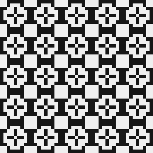 Abstrato Preto Branco Padrão Ornamental Ilustração Vetorial —  Vetores de Stock