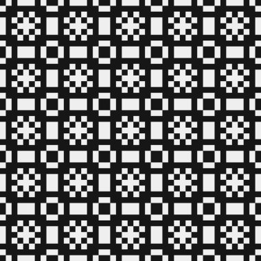 Soyut siyah ve beyaz süs desenli vektör çizimi