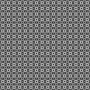 Soyut siyah ve beyaz süs desenli vektör çizimi