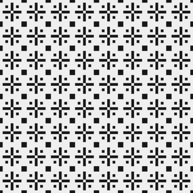 Soyut siyah ve beyaz süs desenli vektör çizimi