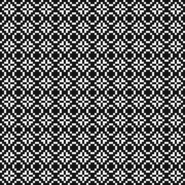 Soyut siyah ve beyaz süs desenli vektör çizimi