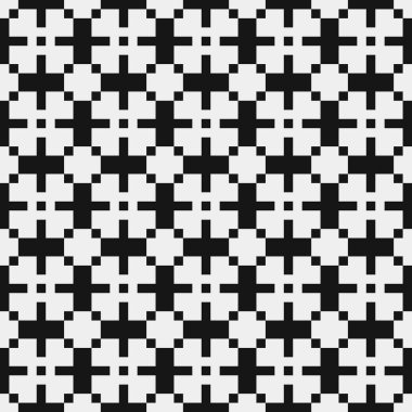 Soyut siyah ve beyaz süs desenli vektör çizimi