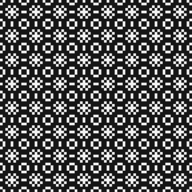 Soyut siyah ve beyaz süs desenli vektör çizimi