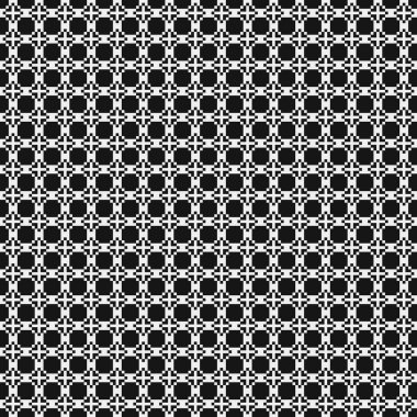 Soyut siyah ve beyaz süs desenli vektör çizimi