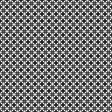 Soyut siyah ve beyaz süs desenli vektör çizimi