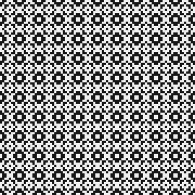 Soyut siyah ve beyaz süs desenli vektör çizimi