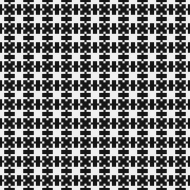 Soyut siyah ve beyaz süs desenli vektör çizimi