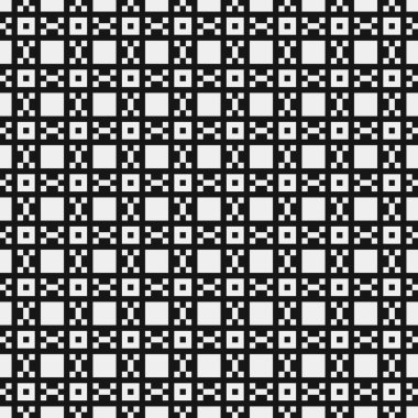 Soyut siyah ve beyaz süs desenli vektör çizimi