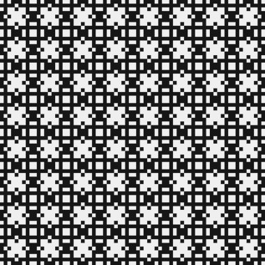 Soyut siyah ve beyaz süs desenli vektör çizimi