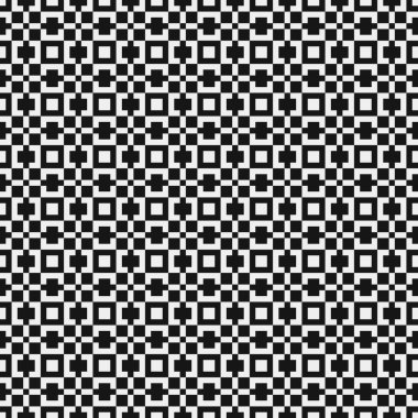 Soyut siyah ve beyaz süs desenli vektör çizimi