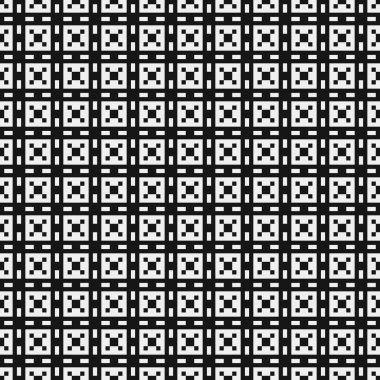 Soyut siyah ve beyaz süs desenli vektör çizimi