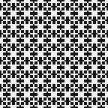 Soyut siyah ve beyaz süs desenli vektör çizimi