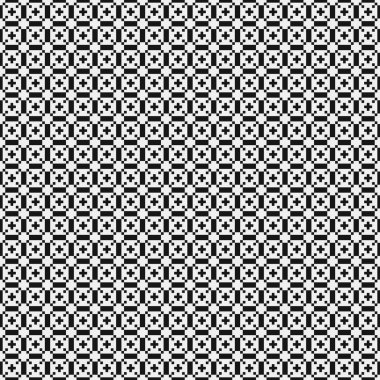 Soyut siyah ve beyaz süs desenli vektör çizimi