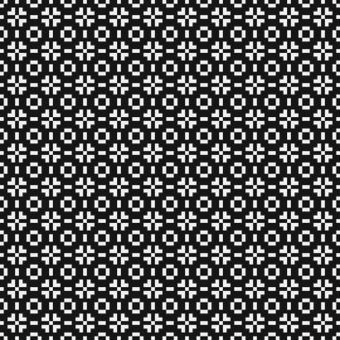 Soyut siyah ve beyaz süs desenli vektör çizimi