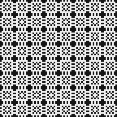 Soyut siyah ve beyaz süs desenli vektör çizimi