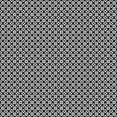 Soyut siyah ve beyaz süs desenli vektör çizimi