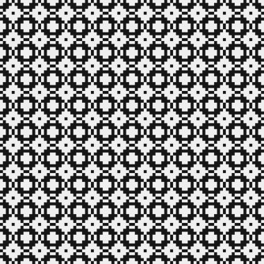 Soyut siyah ve beyaz süs desenli vektör çizimi