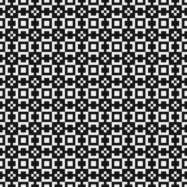 Soyut siyah ve beyaz süs desenli vektör çizimi