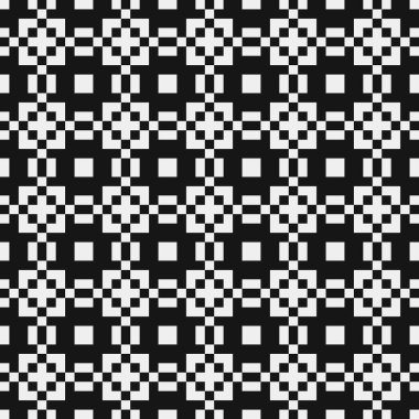 Soyut siyah ve beyaz süs desenli vektör çizimi