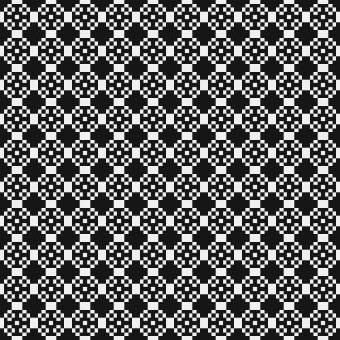 Soyut siyah ve beyaz süs desenli vektör çizimi