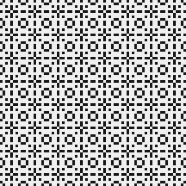 Soyut siyah ve beyaz süs desenli vektör çizimi