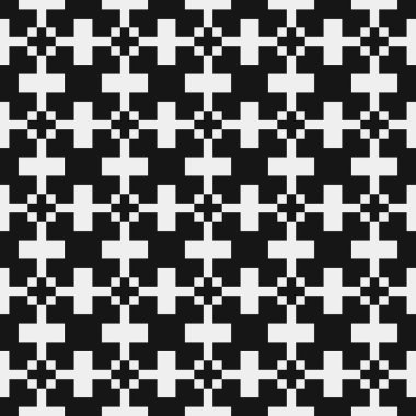 Soyut siyah ve beyaz süs desenli vektör çizimi