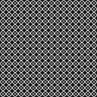 Soyut siyah ve beyaz süs desenli vektör çizimi