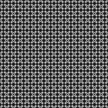 Soyut siyah ve beyaz süs desenli vektör çizimi