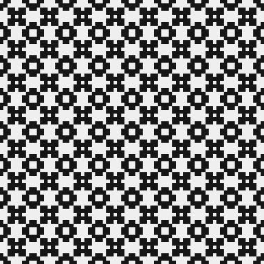 Soyut siyah ve beyaz süs desenli vektör çizimi