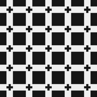 Soyut siyah ve beyaz süs desenli vektör çizimi